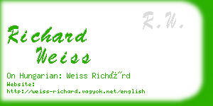 richard weiss business card